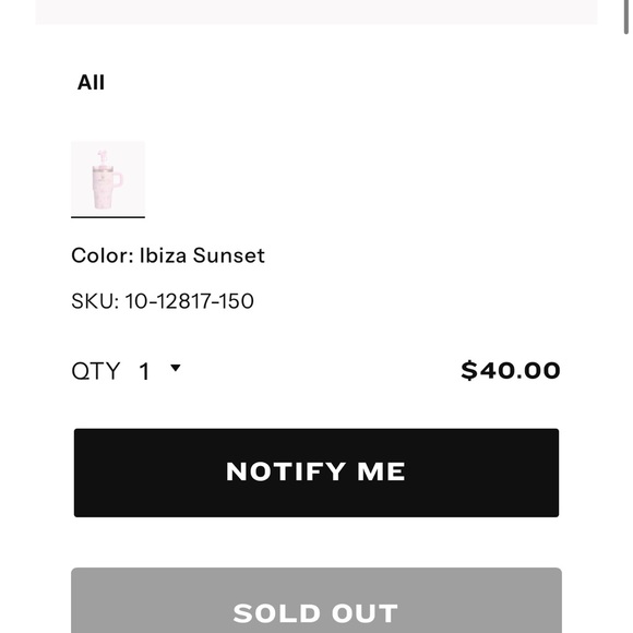 Stanley x LoveShackFancy Pink Ibiza Sunset 20 oz - Picture 3 of 4